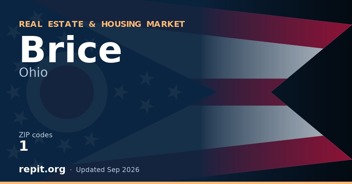 Brice, OH real estate and housing market — 1 ZIP code