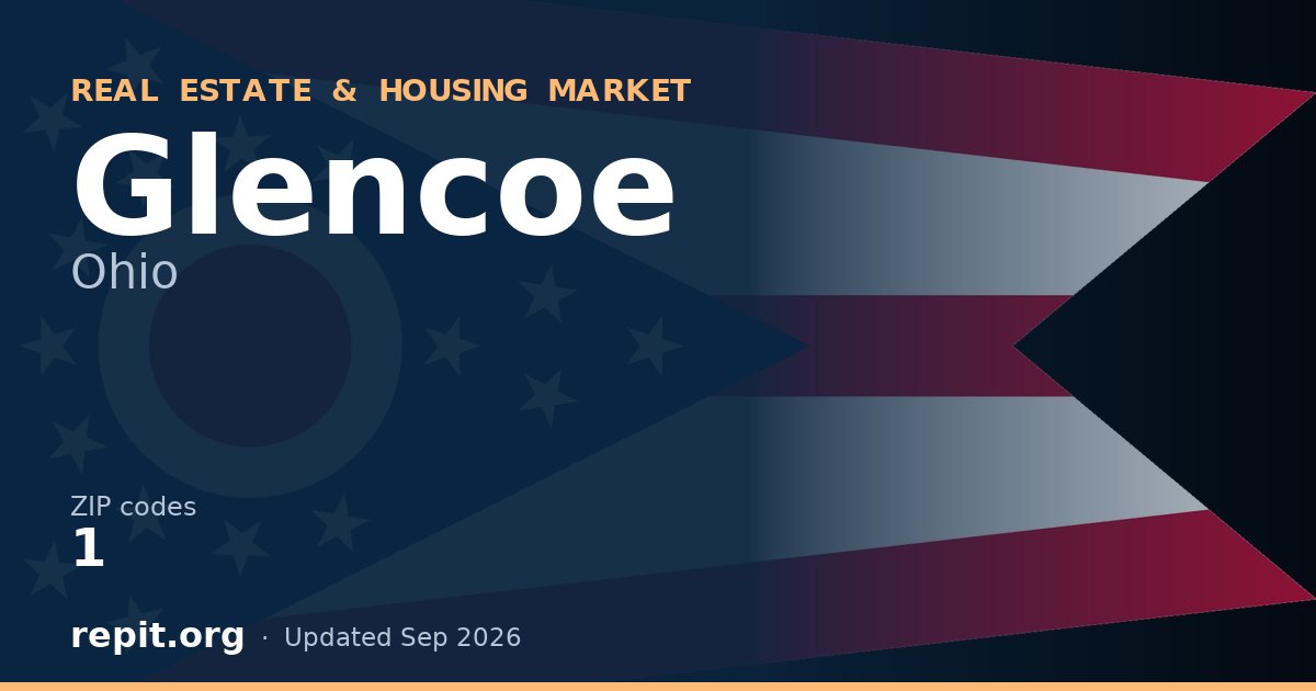 Glencoe, OH real estate and housing market — 1 ZIP code