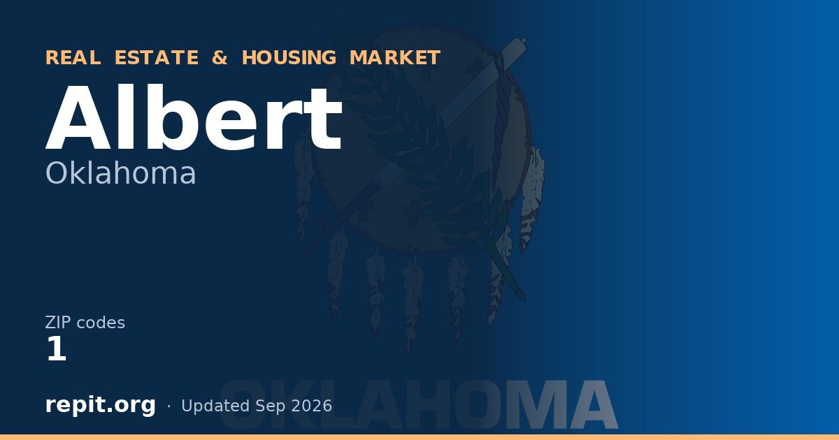 Albert, OK real estate and housing market — 1 ZIP code