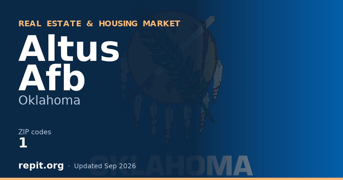 Altus Afb, OK real estate and housing market — 1 ZIP code