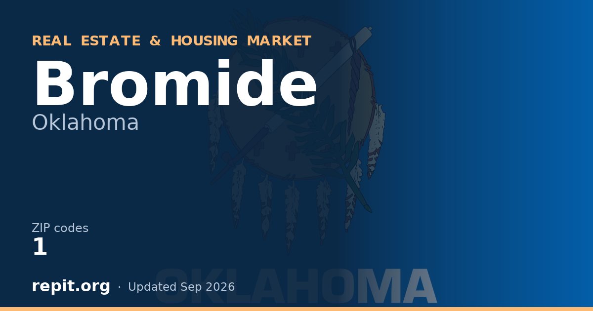Bromide, OK real estate and housing market — 1 ZIP code