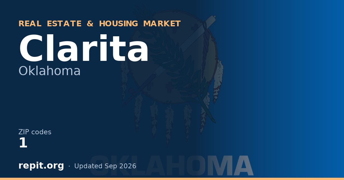 Clarita, OK real estate and housing market — 1 ZIP code