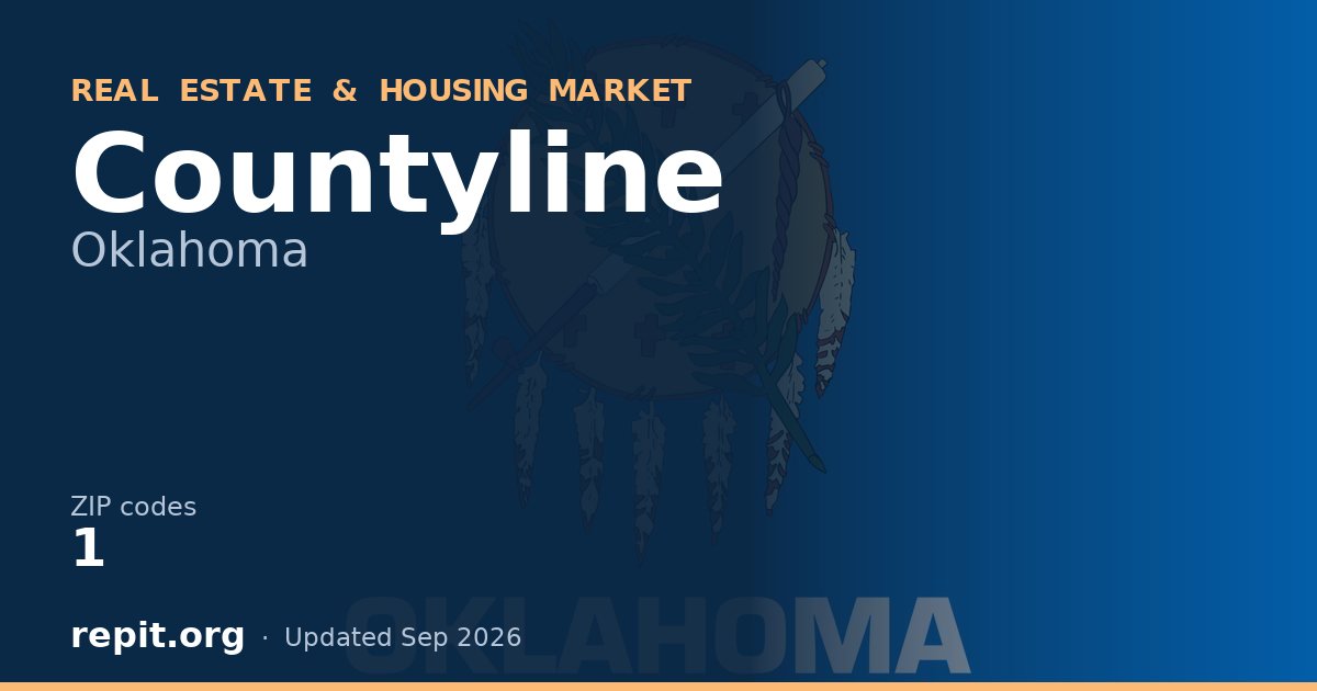 Countyline, OK real estate and housing market — 1 ZIP code