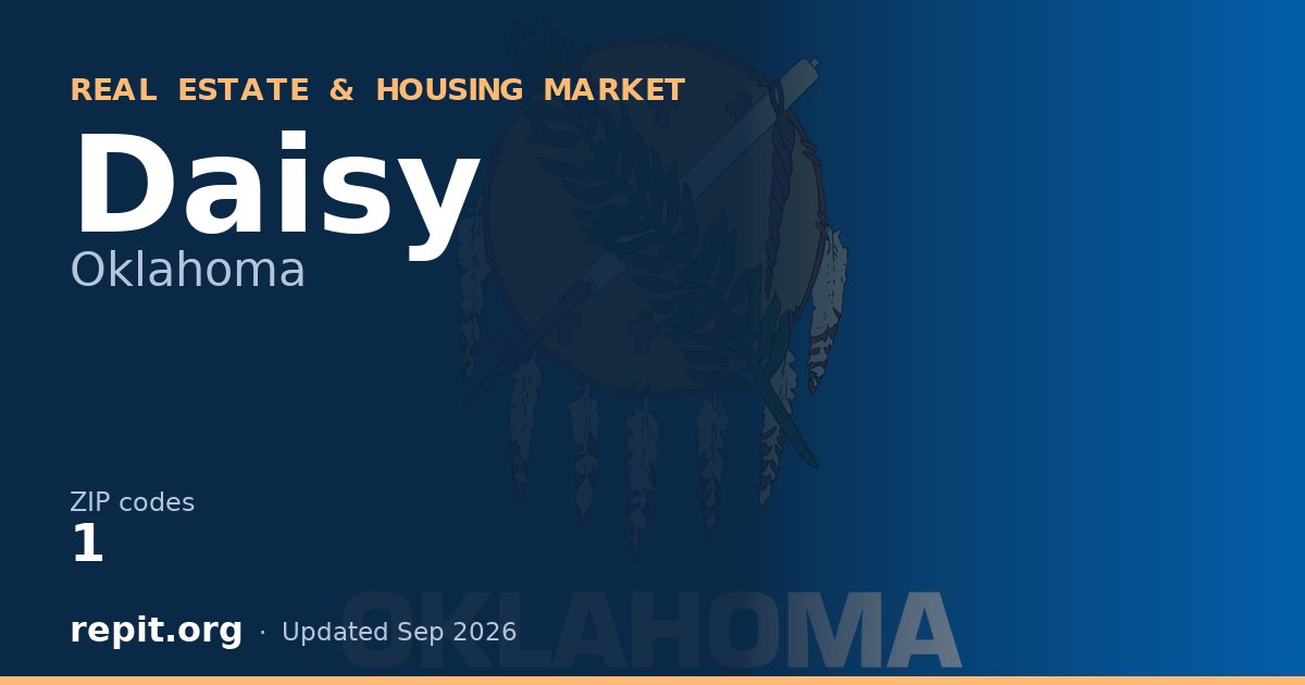 Daisy, OK real estate and housing market — 1 ZIP code