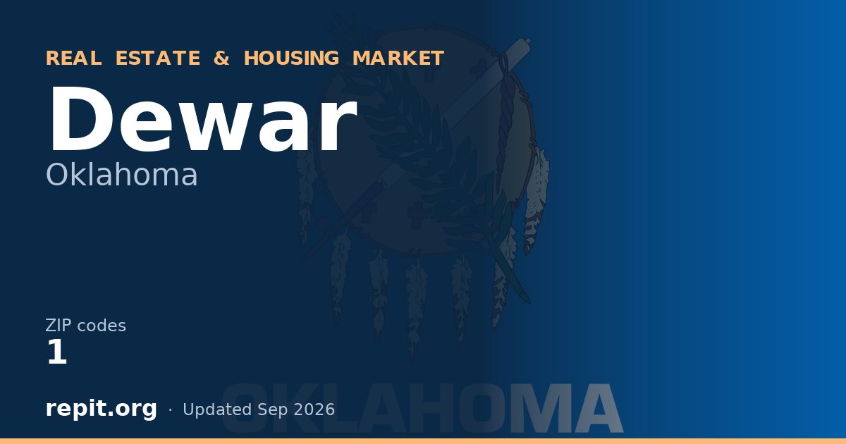 Dewar, OK real estate and housing market — 1 ZIP code