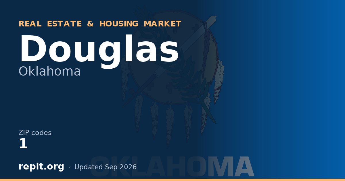 Douglas, OK real estate and housing market — 1 ZIP code