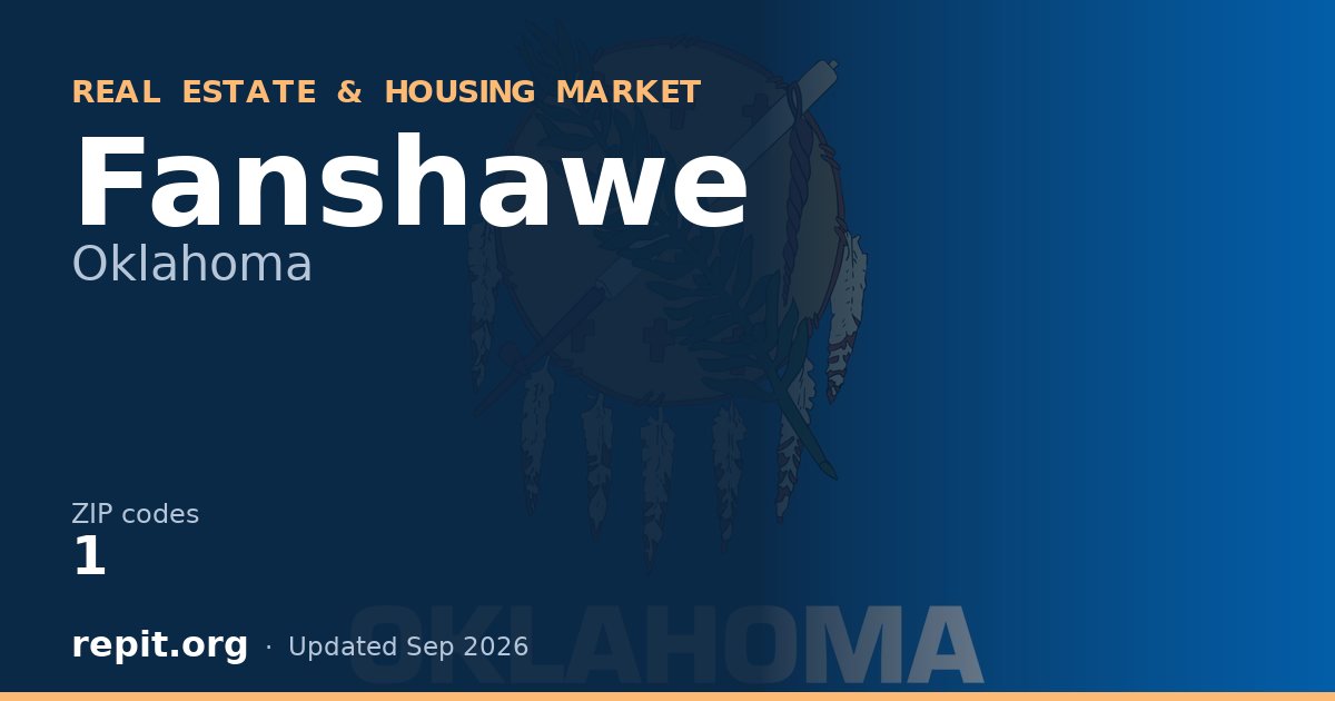 Fanshawe, OK real estate and housing market — 1 ZIP code