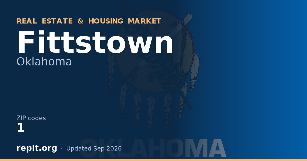 Fittstown, OK real estate and housing market — 1 ZIP code