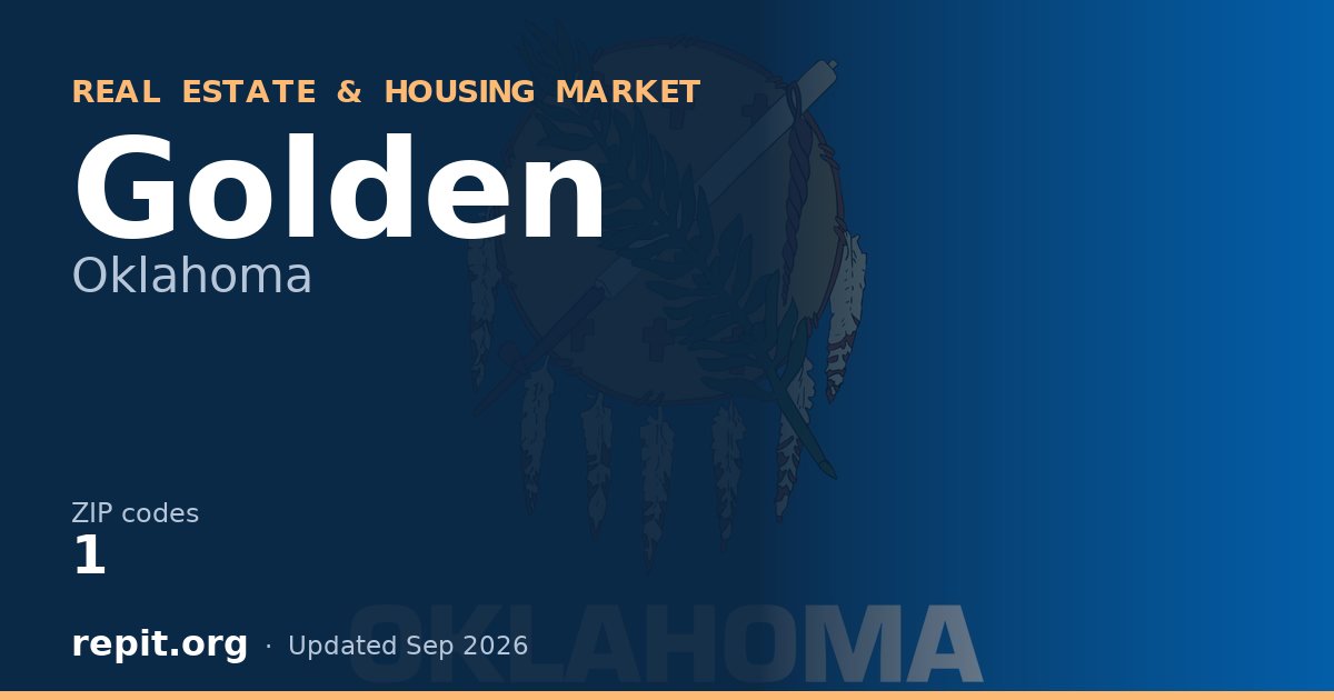Golden, OK real estate and housing market — 1 ZIP code