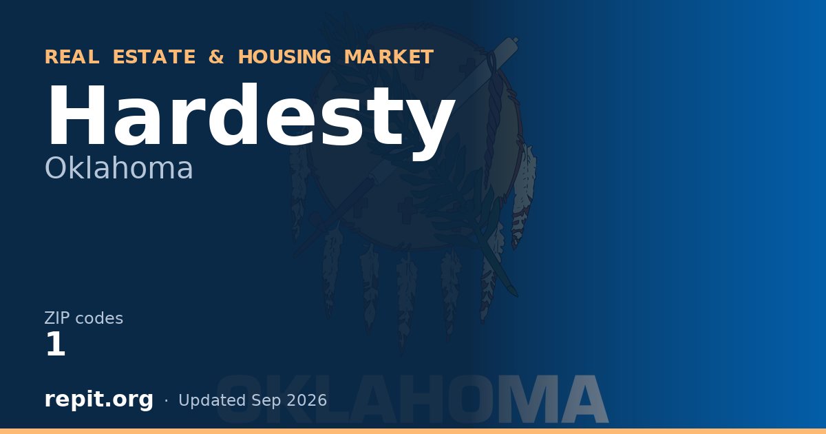 Hardesty, OK real estate and housing market — 1 ZIP code