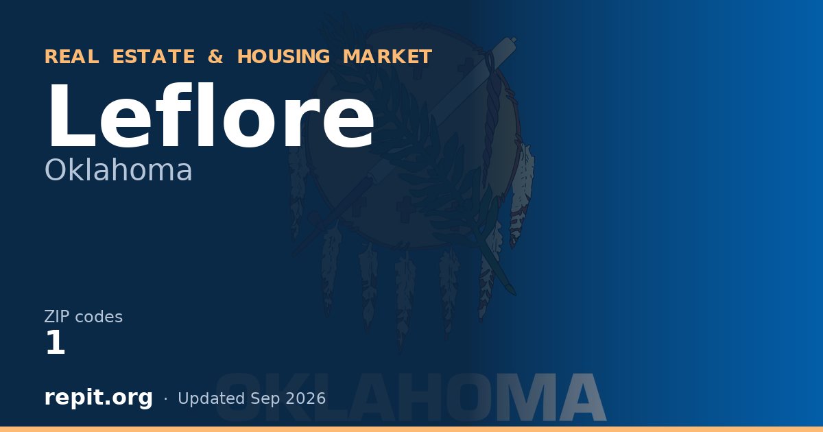 Leflore, OK real estate and housing market — 1 ZIP code