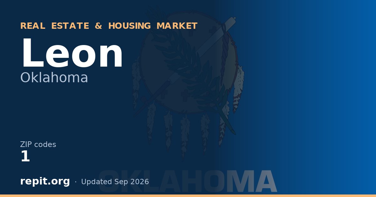 Leon, OK real estate and housing market — 1 ZIP code
