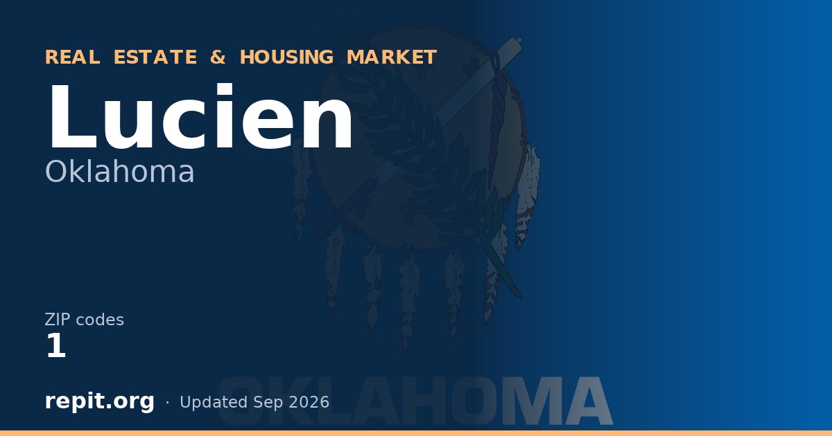 Lucien, OK real estate and housing market — 1 ZIP code