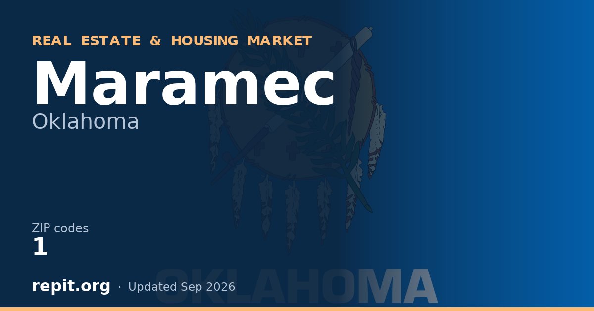 Maramec, OK real estate and housing market — 1 ZIP code