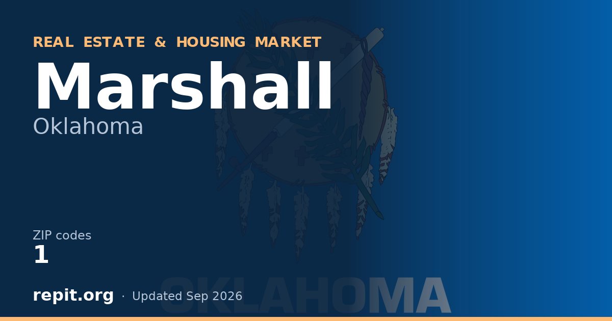 Marshall, OK real estate and housing market — 1 ZIP code