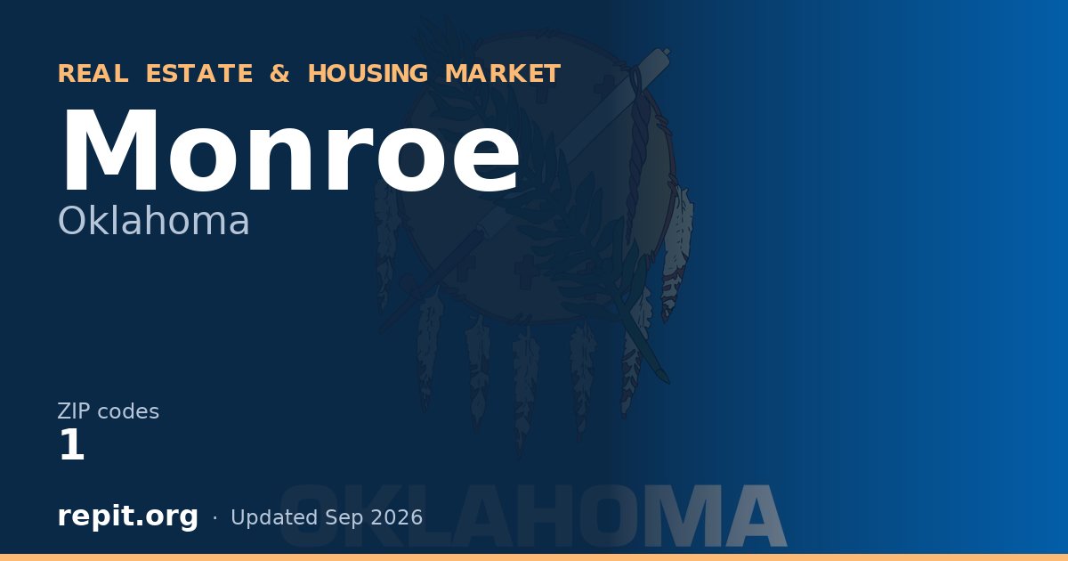 Monroe, OK real estate and housing market — 1 ZIP code