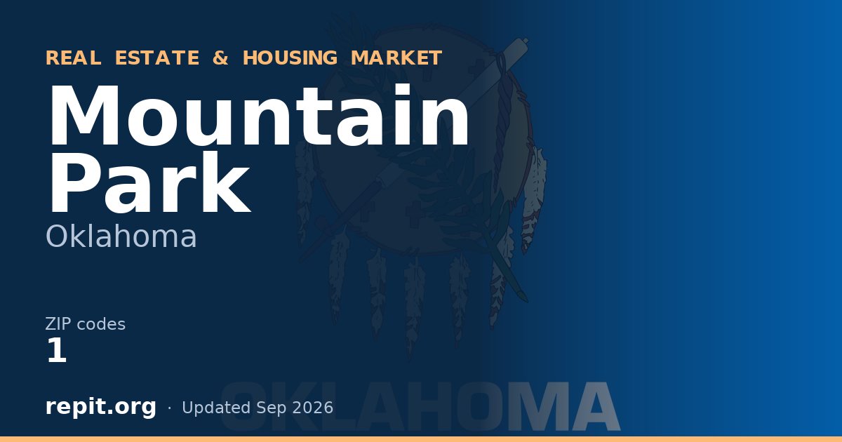 Mountain Park, OK real estate and housing market — 1 ZIP code