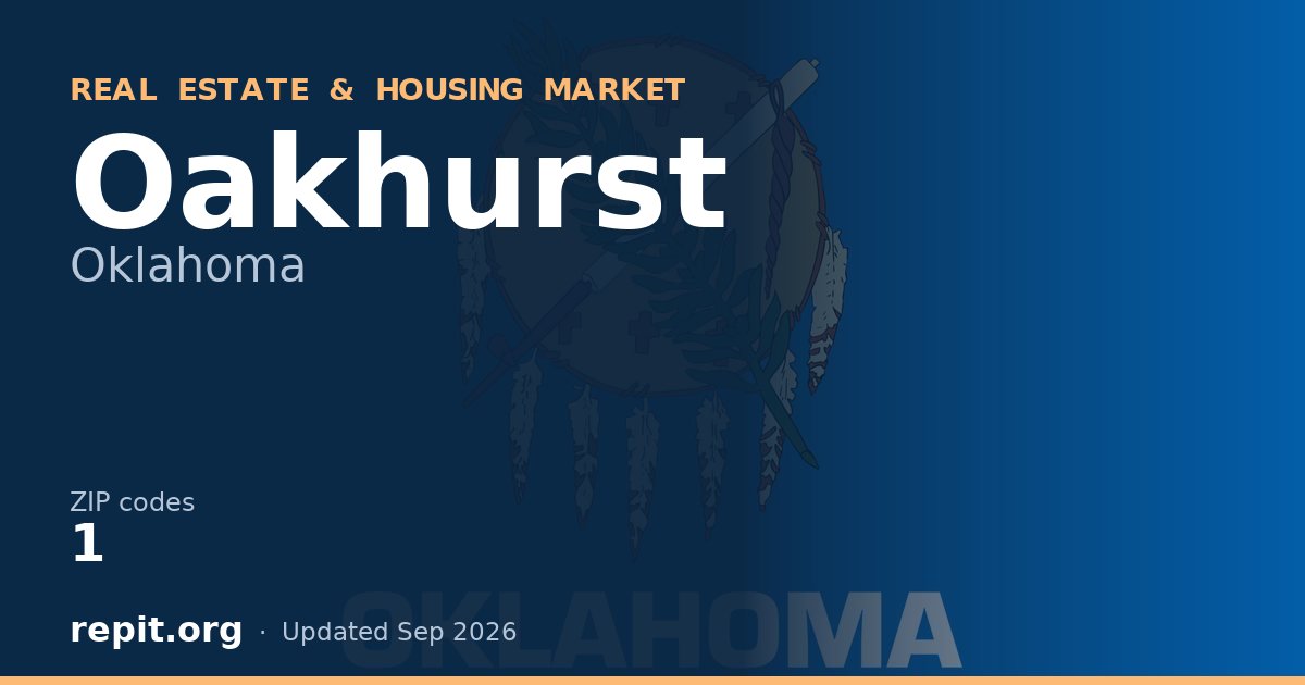 Oakhurst, OK real estate and housing market — 1 ZIP code