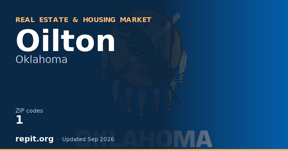 Oilton, OK real estate and housing market — 1 ZIP code