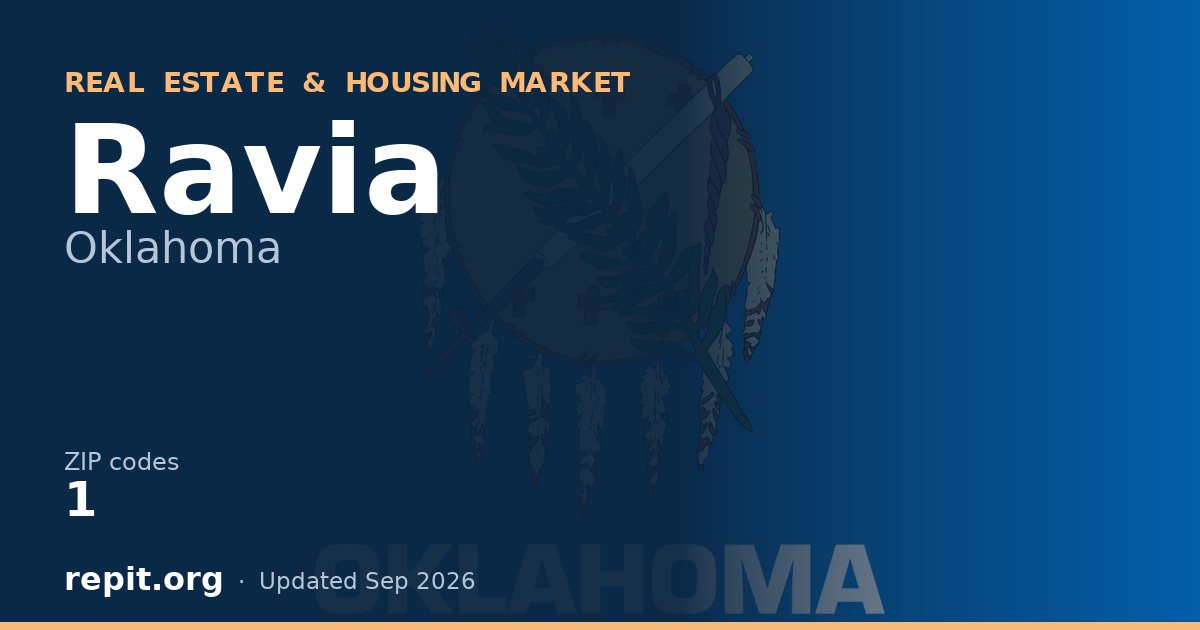 Ravia, OK real estate and housing market — 1 ZIP code