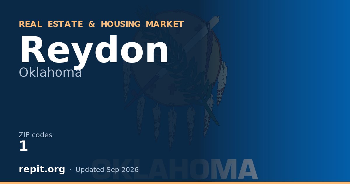 Reydon, OK real estate and housing market — 1 ZIP code