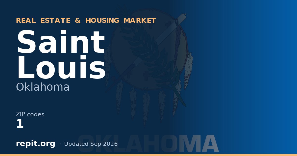 Saint Louis, OK real estate and housing market — 1 ZIP code