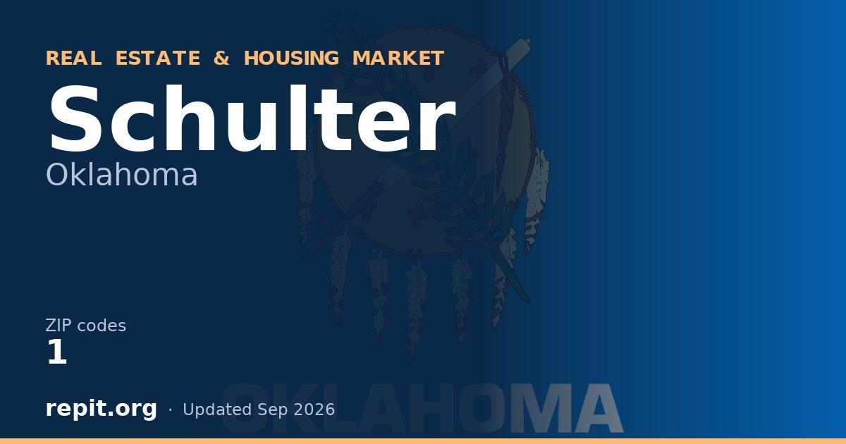 Schulter, OK real estate and housing market — 1 ZIP code
