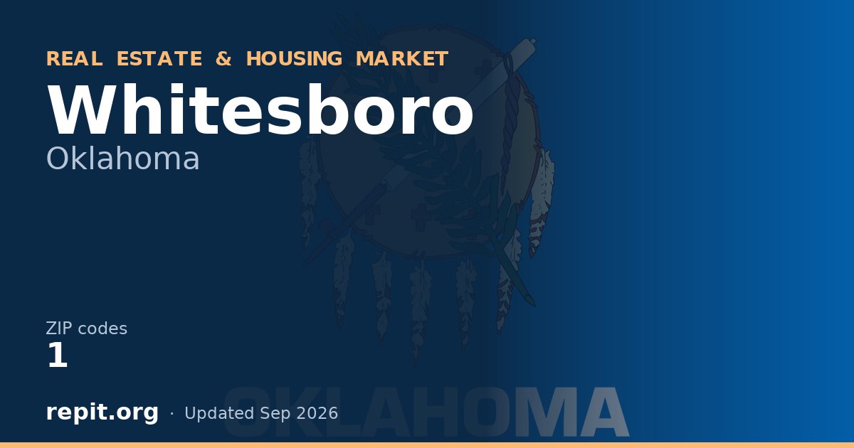 Whitesboro, OK real estate and housing market — 1 ZIP code