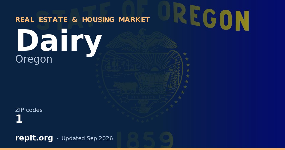 Dairy, OR real estate and housing market — 1 ZIP code