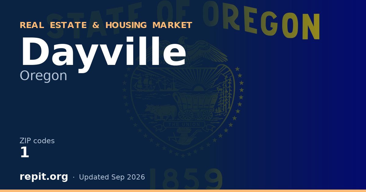 Dayville, OR real estate and housing market — 1 ZIP code