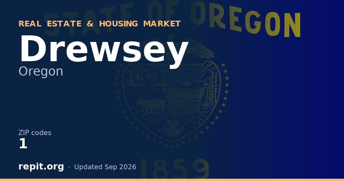 Drewsey, OR real estate and housing market — 1 ZIP code