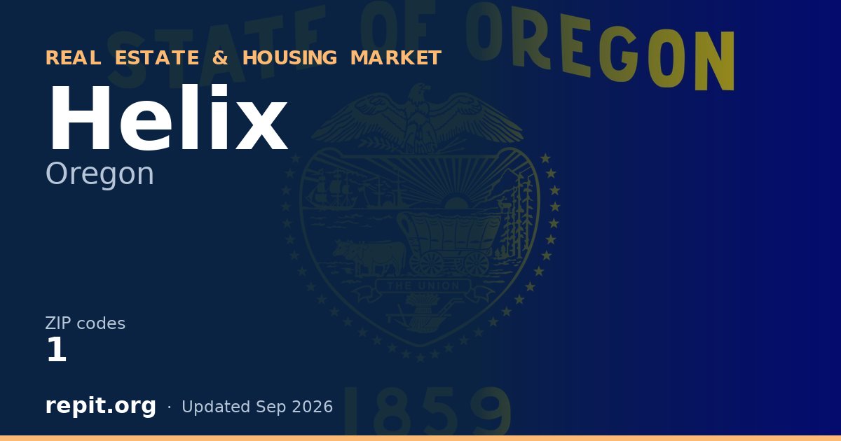 Helix, OR real estate and housing market — 1 ZIP code