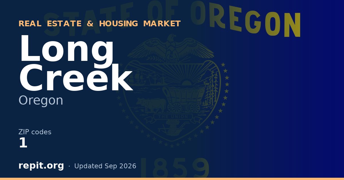 Long Creek, OR real estate and housing market — 1 ZIP code
