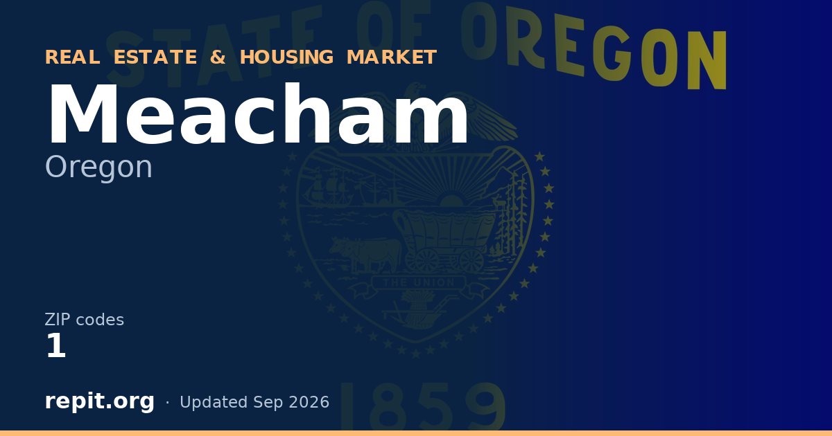Meacham, OR real estate and housing market — 1 ZIP code