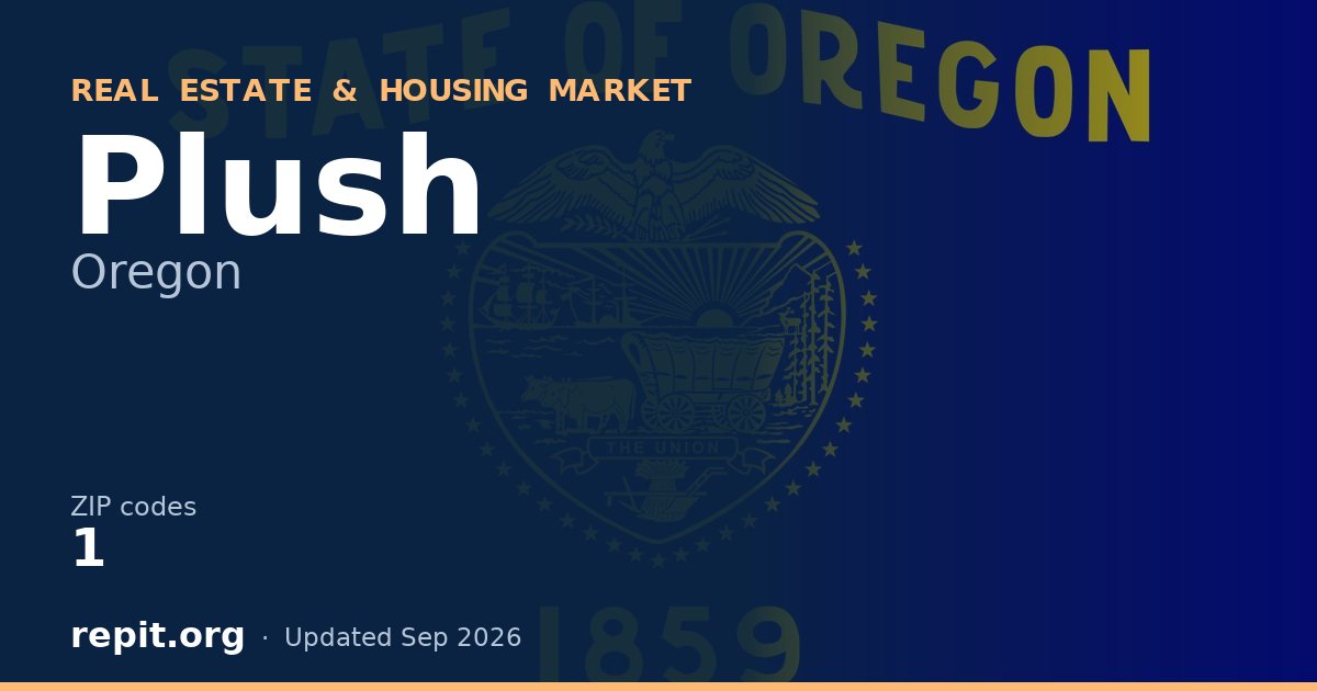 Plush, OR real estate and housing market — 1 ZIP code