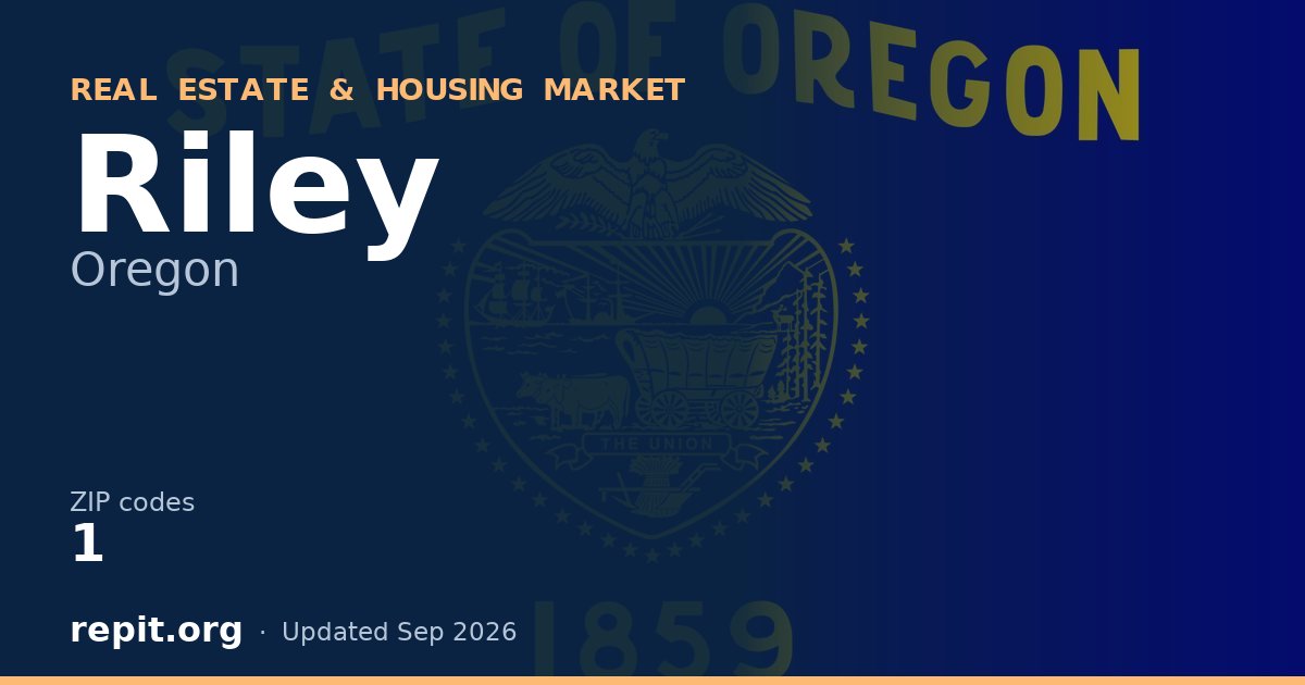 Riley, OR real estate and housing market — 1 ZIP code