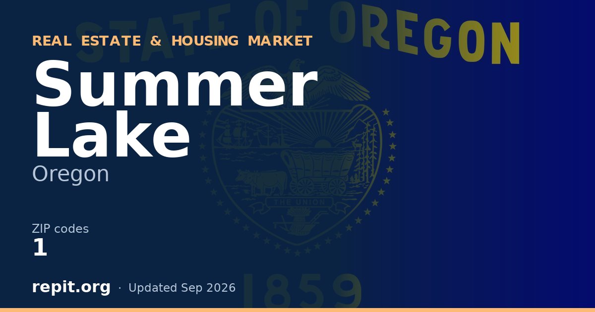 Summer Lake, OR real estate and housing market — 1 ZIP code