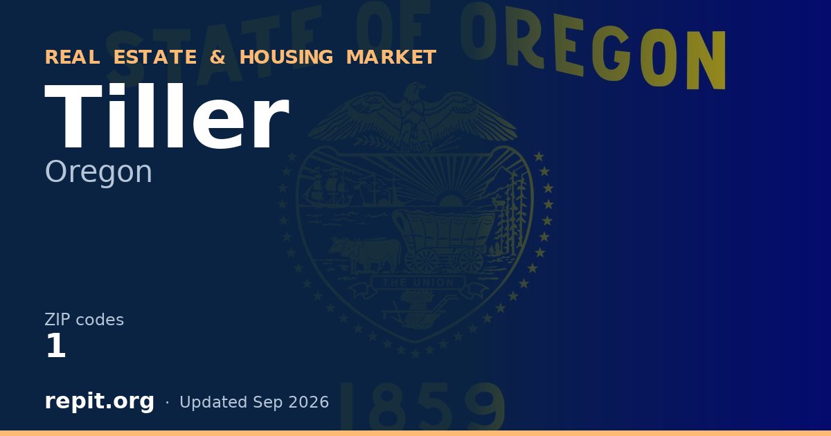 Tiller, OR real estate and housing market — 1 ZIP code