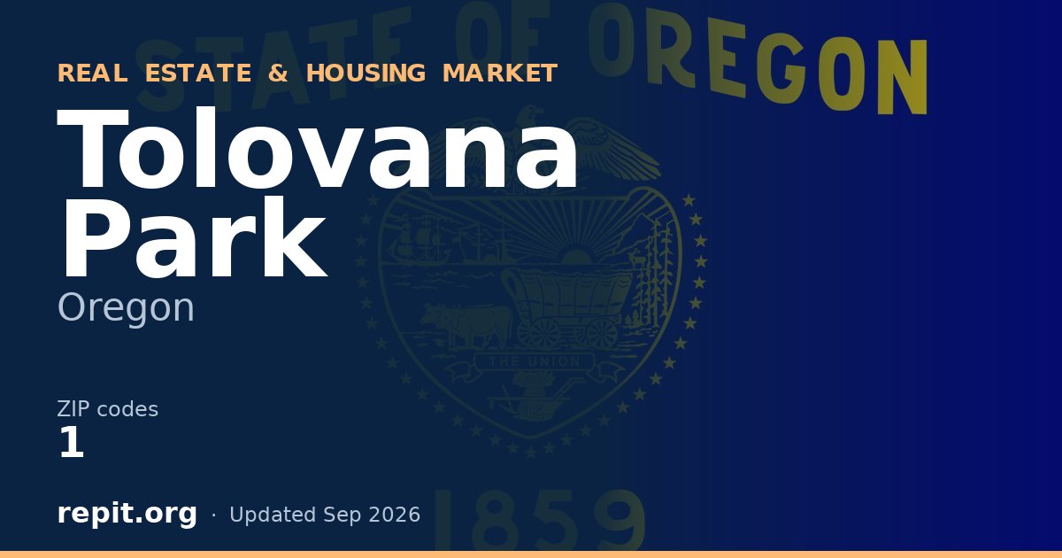 Tolovana Park, OR real estate and housing market — 1 ZIP code