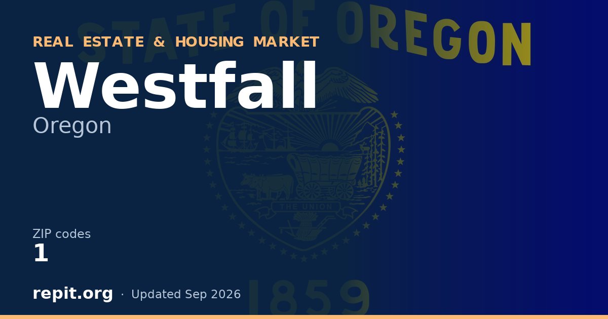 Westfall, OR real estate and housing market — 1 ZIP code