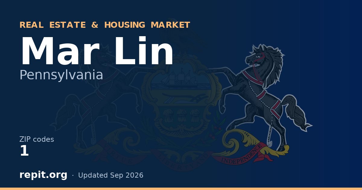 Mar Lin, PA real estate and housing market — 1 ZIP code