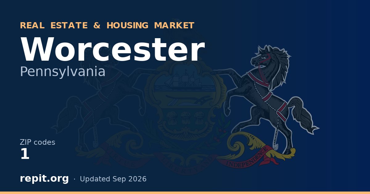 Worcester, PA real estate and housing market — 1 ZIP code