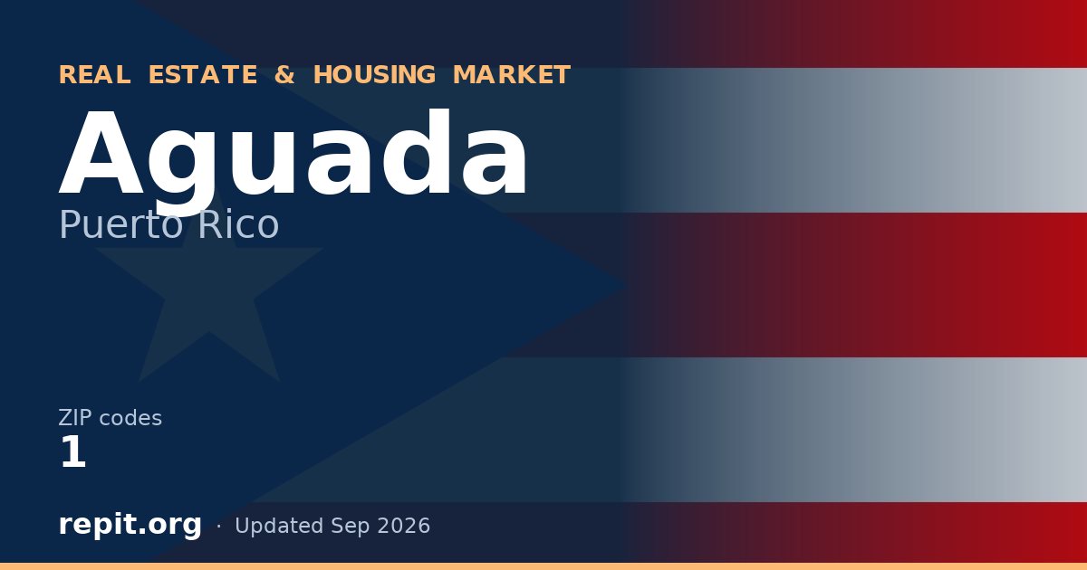 Aguada, PR real estate and housing market — 1 ZIP code