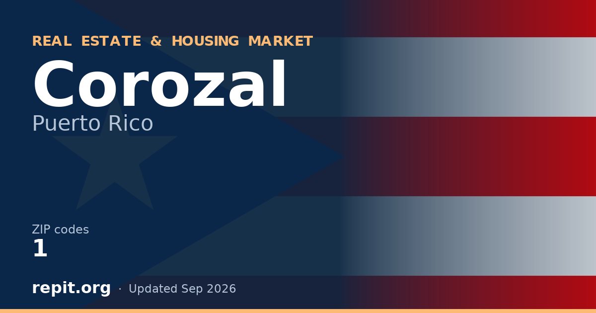 Corozal, PR real estate and housing market — 1 ZIP code