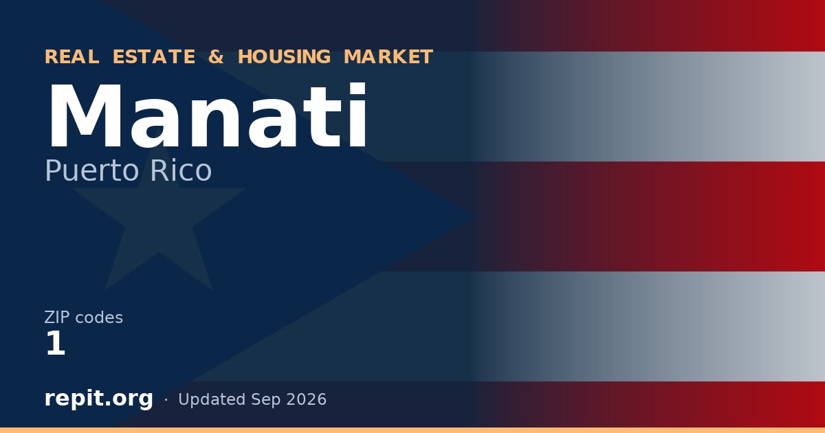 Manati, PR real estate and housing market — 1 ZIP code