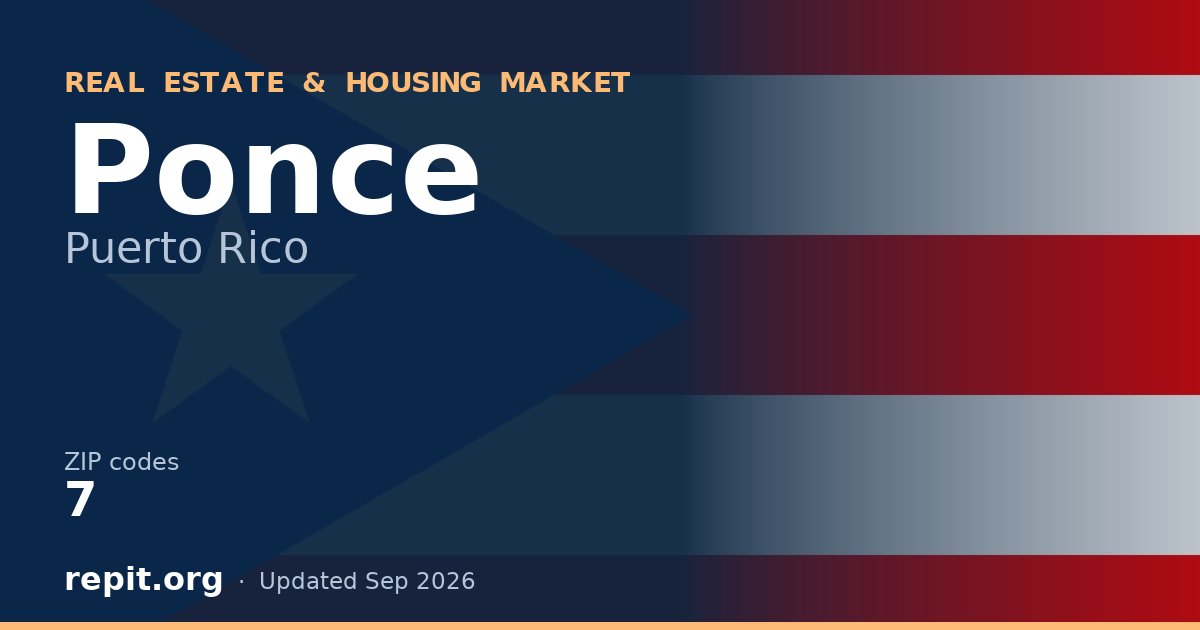 Ponce, PR real estate and housing market — 7 ZIP codes