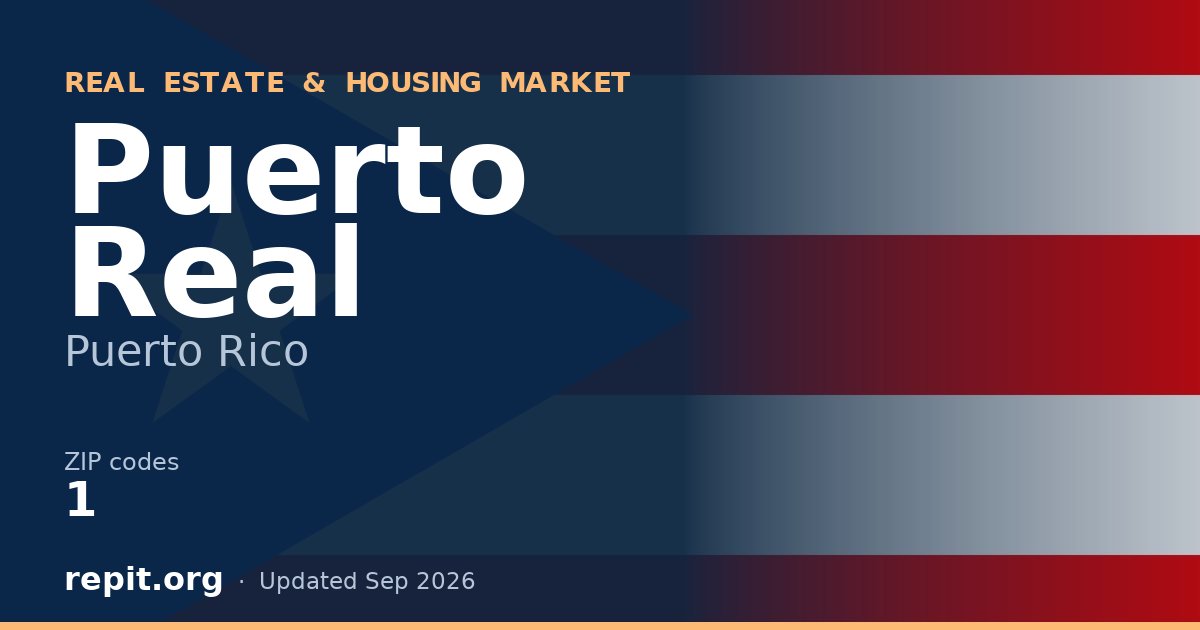 Puerto Real, PR real estate and housing market — 1 ZIP code