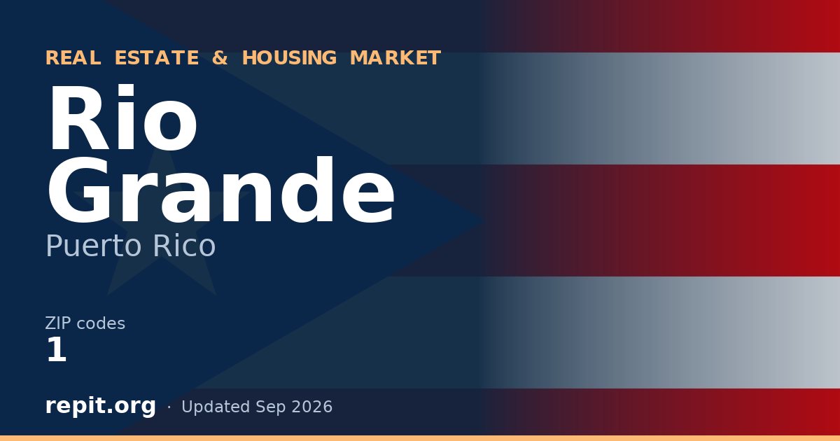 Rio Grande, PR real estate and housing market — 1 ZIP code