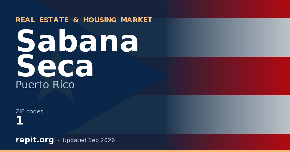Sabana Seca, PR real estate and housing market — 1 ZIP code