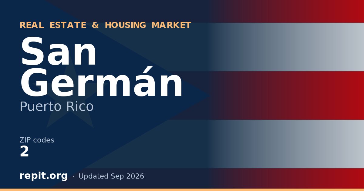 San Germán, PR real estate and housing market — 2 ZIP codes